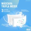 Máscara Tripla Descartável Rosa Medix - Caixa C/ 50 Unidades - Image 2